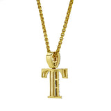 T Initial Diamond Pendant 10K Yellow Gold - 0.59 Carats
