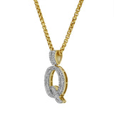 Q Initial Diamond Pendant 10K Yellow Gold - 1 Carat