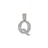 Q Initial Diamond Pendant 10K Yellow Gold - 1 Carat