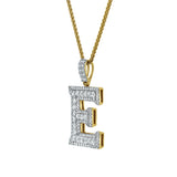 Diamond Initial E -  2.4 (ct. wt.) 14K Yellow Gold Initial Pendant