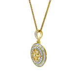 Helios Shield Diamond 1.01 (ct. wt.) 14K Yellow Gold Pendant
