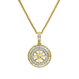 Helios Shield Diamond 1.01 (ct. wt.) 14K Yellow Gold Pendant