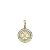 Helios Shield Diamond 1.01 (ct. wt.) 14K Yellow Gold Pendant