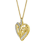 Orchard Mom Heart Diamond Pendant in 10K Yellow Gold