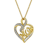 Orchard Mom Heart Diamond Pendant in 10K Yellow Gold