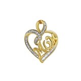 Orchard Mom Heart Diamond Pendant in 10K Yellow Gold