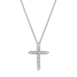 Nazerath 10K White Gold Cross Diamond Pendant - 0.33 Ctw