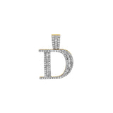 D Initial Diamond Pendant 10K Yellow Gold - 0.77 Carats