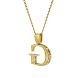 G Initial Diamond Pendant 10K Yellow Gold - 0.64 Carats