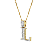 L Initial Diamond Pendant 10K Yellow Gold - 0.52 Carats