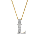 L Initial Diamond Pendant 10K Yellow Gold - 0.52 Carats