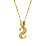 S Initial Diamond Pendant 10K Yellow Gold - 0.57 Carats