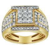 Iced Hammer Diamond 1.55 (ct. wt.) 14K Yellow Gold Ring