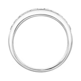 Apex 14K White Gold  Round Diamond Studded Band Ring - 0.5cts
