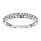 Serafina 14K White Gold Round Diamond Studded Eternity Band Ring - 0.48cts