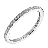 Whisper 14K White Gold Round Diamond Studded Eternity Band Ring - 0.21cts
