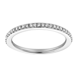 Whisper 14K White Gold Round Diamond Studded Eternity Band Ring - 0.21cts
