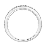 Luna 14K White Gold Round Diamond Studded Eternity Band Ring - 0.25cts