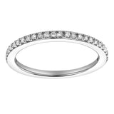 Luna 14K White Gold Round Diamond Studded Eternity Band Ring - 0.25cts