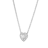 Valentina 14K White Gold Lab Grown Diamond Heart Necklace - 1 ct