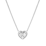 Valentina 14K White Gold Lab Grown Diamond Heart Necklace - 1 ct