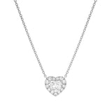 Valentina 14K White Gold Lab Grown Diamond Heart Necklace - 1 ct