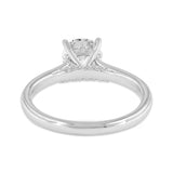 14K White Gold Round Cut Lab Grown Diamond Hidden Halo Engagement Ring - 1.23 ctw