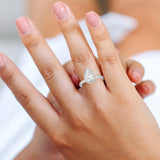 IGI Certified Cultured Pear Shape Halo Diamond Ring (2.01 ctw) in 14K Gold