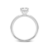 Anastasia 14K White Gold Oval Cut Solitaire Hidden Halo Ring - 1.55 Ct