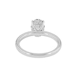 Anastasia 14K White Gold Oval Cut Solitaire Hidden Halo Ring - 1.55 Ct