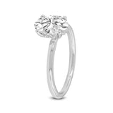 Anastasia 14K White Gold Oval Cut Solitaire Hidden Halo Ring - 1.55 Ct