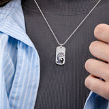 Surfer's Paradise Sterling Silver Blue Sapphire & Topaz Stone Tag