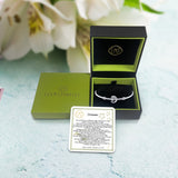 Nighttime Lovers Crescent Diamond Bangle in 14K White Gold