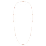 Traffic Light Layered Diamond Necklace in 14K Rose Gold Vermeil on Sterling Silver
