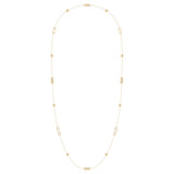 Traffic Light Layered Diamond Necklace in 14K Yellow Gold Vermeil on Sterling Silver