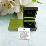 Swing Rectangle Diamond Necklace in 14K Rose Gold Vermeil on Sterling Silver