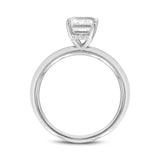Delphine 14K White Gold Emerald Cut Lab Grown Diamond Hidden Halo Engagement Ring - 2.1 ctw