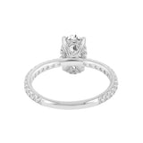 Eliana 14K White Gold Oval Lab Grown Diamond Hidden Halo Engagement Ring - 2 Ct