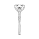 Solce 14K White Gold Oval Lab Grown Diamond Engagement Ring - 2.2 Ct