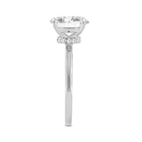 Camilla 14K White Gold Oval Lab Grown Diamond Hidden Halo Engagement Ring - 1.75 Ct