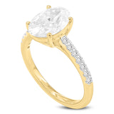 Prose 14K Yellow Gold Oval Lab Grown Diamond Engagement Ring - 2.4 Ct