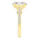 Tasia 14K Yellow Gold Oval Lab Grown Diamond Engagement Ring - 3.4 Ct