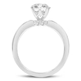 Livia 14K White Gold Oval Lab Grown Diamond Hidden Halo Engagement Ring - 2.25 Ct
