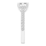 Aneliya 14K White Gold Princess Cut Lab Grown Diamond Hidden Halo Engagement Ring - 1.95 Ct