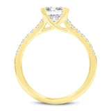Aleksandra 14K Yellow Gold Princess Cut Lab Grown Diamond Engagement Ring - 2.22 Ct