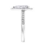Athena 14K White Gold Pear Lab Grown Diamond Halo Engagement Ring - 2.2 Ct