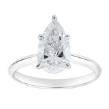 Nadine 14K White Gold Pear Lab Grown Diamond Solitaire Engagement Ring - 2 Ct
