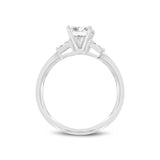 Kenza 14K White Gold Radiant Cut Lab Grown Diamond Three Stone Engagement Ring - 2.05 Ct