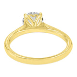 Elise 14K Yellow Gold Round Cut Lab Grown Round Diamond Solitaire Engagement Ring - 2.1 Ct