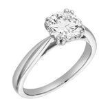 Velora 14K White Gold Round Lab Grown Diamond Solitaire Ring - 1.5 Ct
